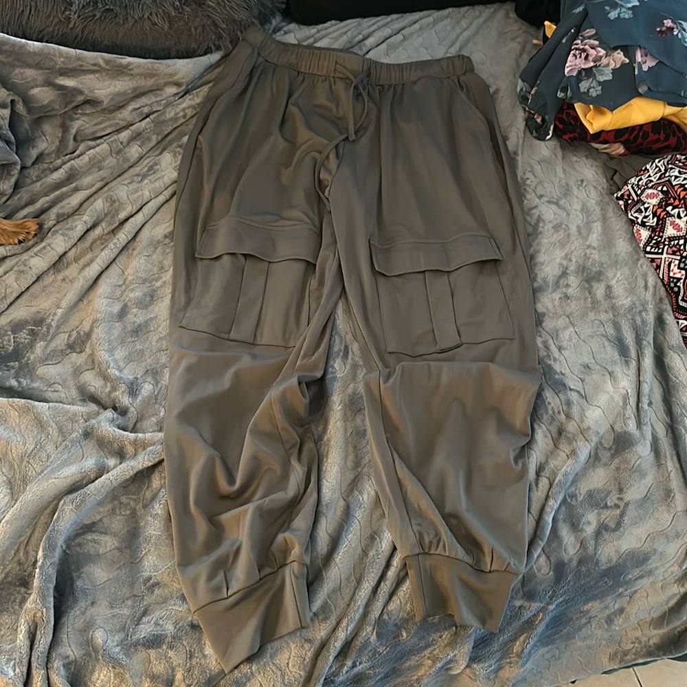 Grey cargo pants